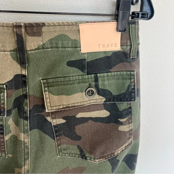 TRAVE Gwen High-Rise Camo Ankle Cargo Pants The Big Battle Denim Casual Women 27 - Picture 8 of 11